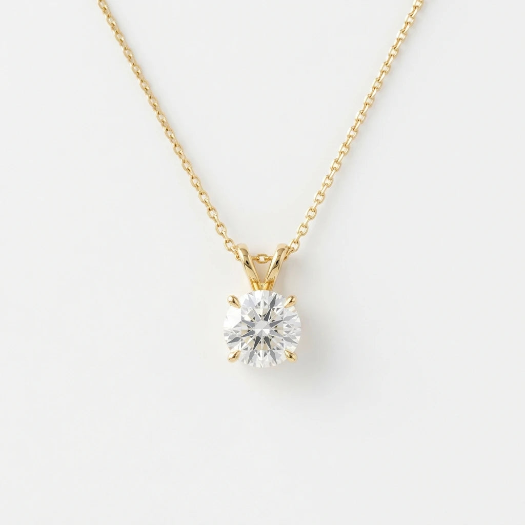 FARESHIN moissanite necklaces collection in minimalist boutique styling