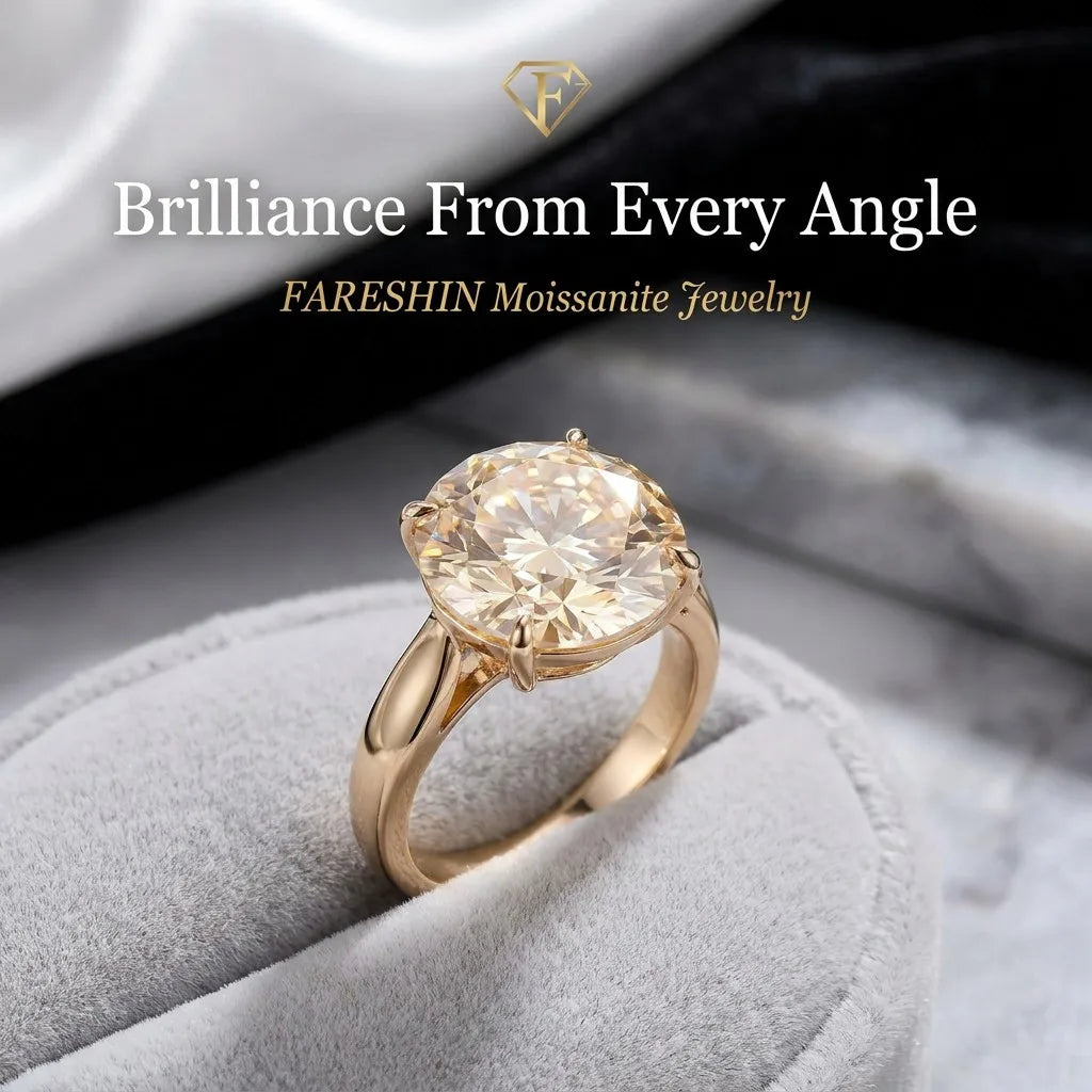 Brilliance From Every Angle English moissanite graphic | FARESHIN
