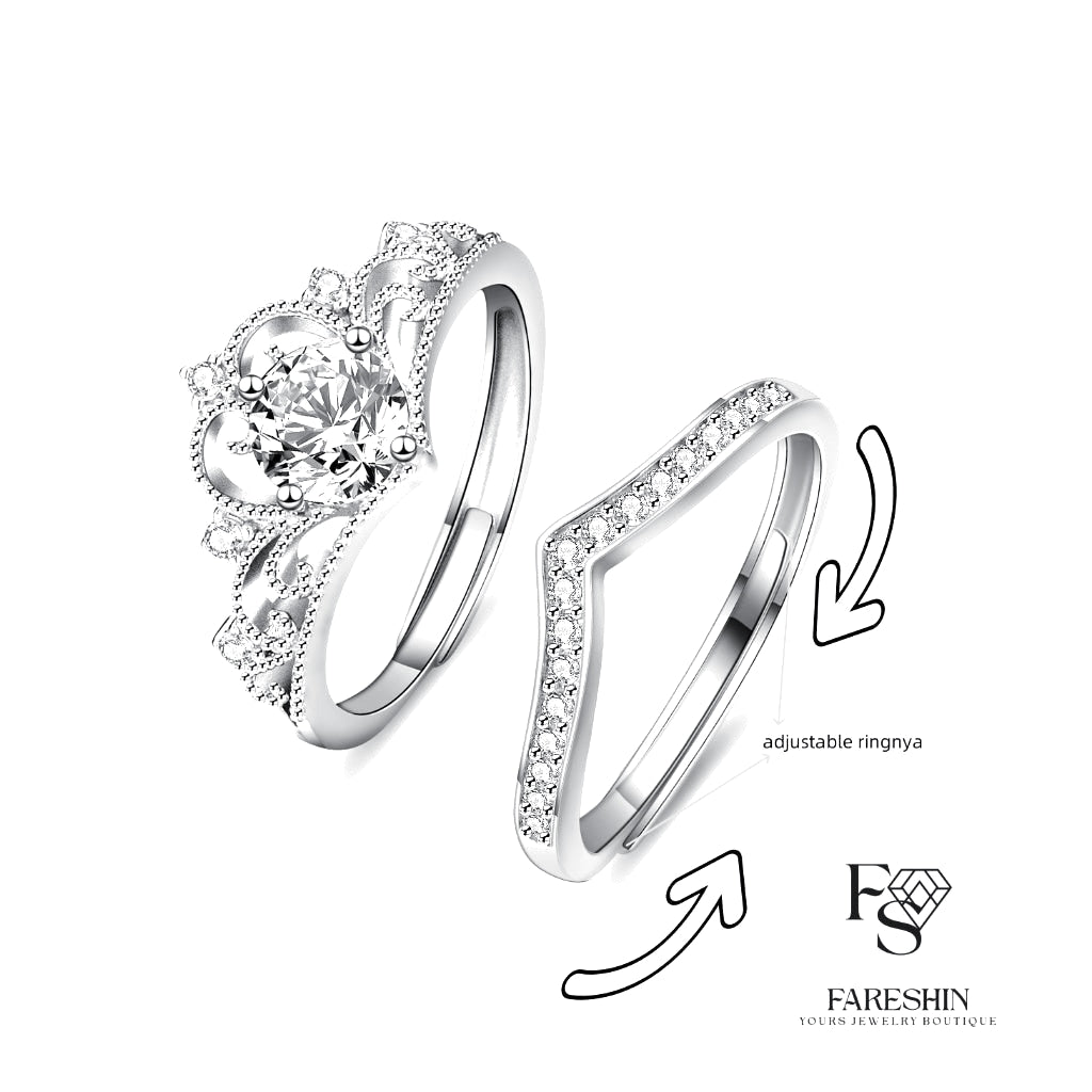 The Round Cut Princess Solitaire Ring (0.5ct Gold Vermeil)