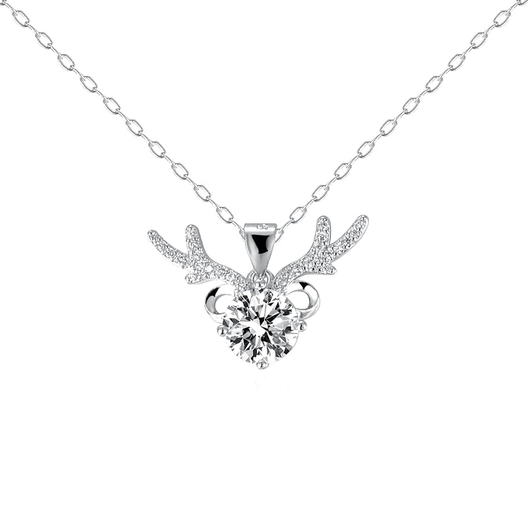 The Round Cut Classic Pendant Necklace (0.5ct Sterling Silver) - Model 8
