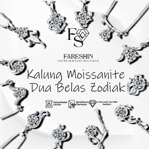 Fareshin Round Cut Classic - , D Color, Vvs1, Moissanite Necklace - 0.5ct / 925 Sterling Silver - main product view | FARESHIN