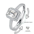 Round Cut Moissanite Square Ring — 0.5ct, D-color, VVS1, 18K Gold Vermeil