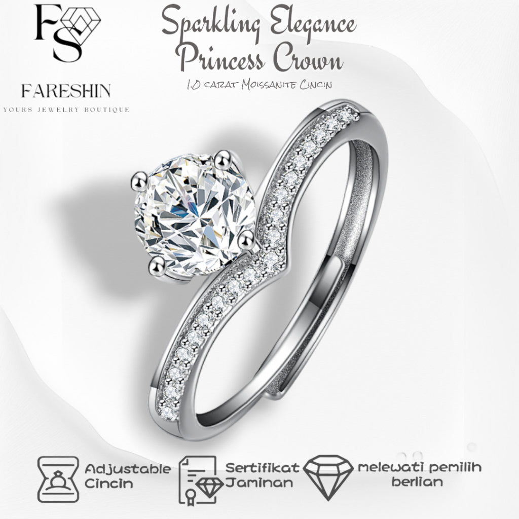 Round Cut Moissanite Classic Ring — 0.5ct, D-color, VVS1, 18K Gold Vermeil
