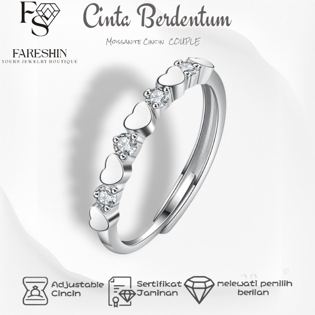 Round Cut Moissanite Heart Ring — 0.5ct, D-color, VVS1, 18K Gold Vermeil