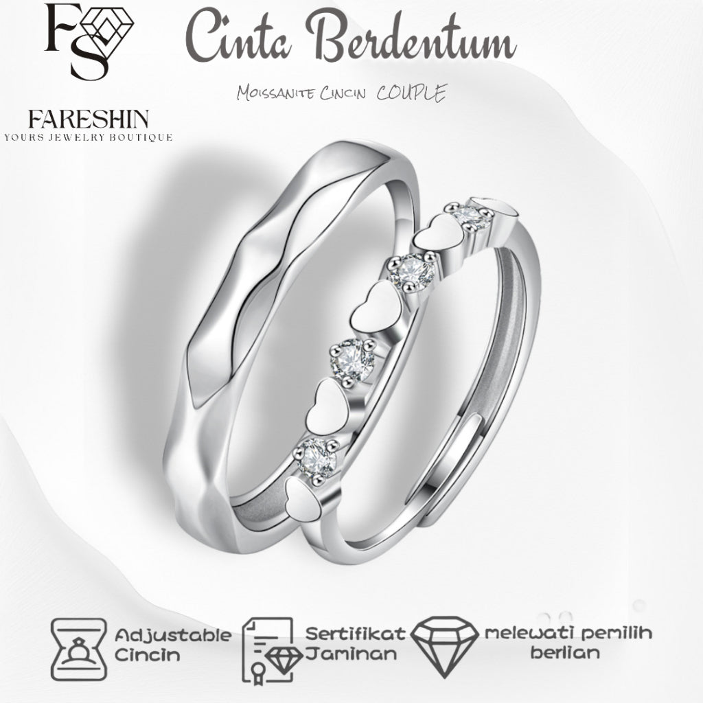 Round Cut Moissanite Heart Ring — 0.5ct, D-color, VVS1, 18K Gold Vermeil