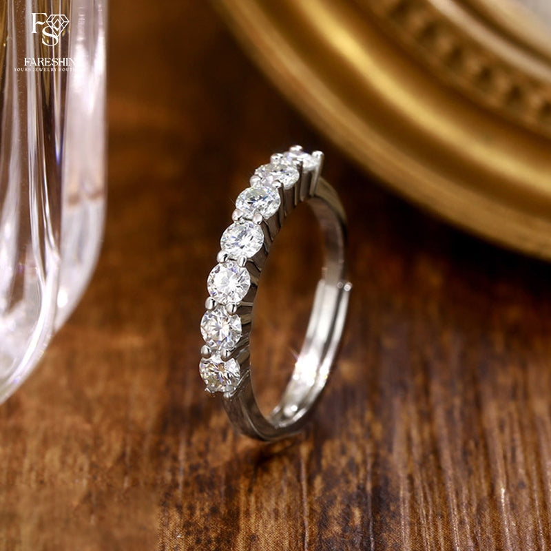 Round Cut Moissanite Princess Ring — 0.5ct, D-color, VVS1, 18K Gold Vermeil