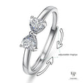 Round Cut Moissanite Heart Ring — 0.5ct, D-color, VVS1, 18K Gold Vermeil