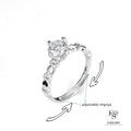 Round Cut Moissanite Heart Ring — 0.5ct, D-color, VVS1, 18K Gold Vermeil