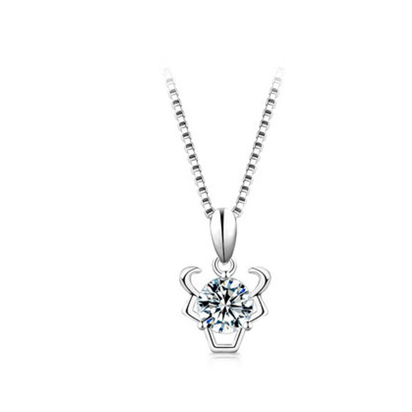 Round Cut Moissanite Classic Necklace — 0.5ct, D-color, VVS1, 925 Sterling Silver
