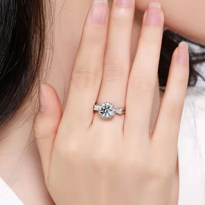 Round Cut Moissanite Classic Ring — 0.5ct, D-color, VVS1, 18K Gold Vermeil