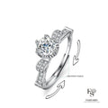 Round Cut Moissanite Sparkle Ring — 0.5ct, D-color, VVS1, 18K Gold Vermeil