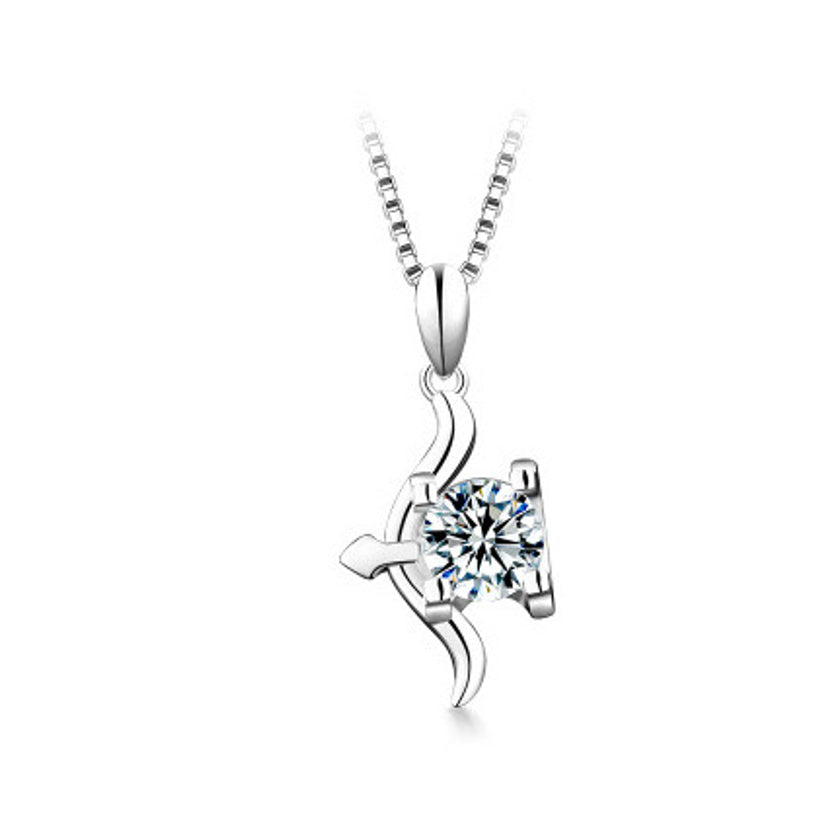 Round Cut Moissanite Classic Necklace — 0.5ct, D-color, VVS1, 925 Sterling Silver