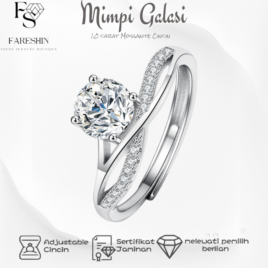 Round Cut Moissanite Classic Ring — 0.5ct, D-color, VVS1, 18K Gold Vermeil