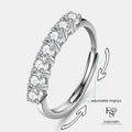 Round Cut Moissanite Princess Ring — 0.5ct, D-color, VVS1, 18K Gold Vermeil