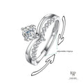 Round Cut Moissanite Heart Ring — 0.5ct, D-color, VVS1, 18K Gold Vermeil