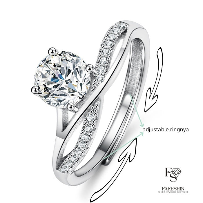 Round Cut Moissanite Classic Ring — 0.5ct, D-color, VVS1, 18K Gold Vermeil