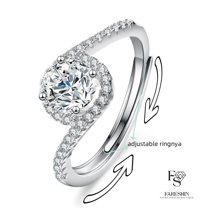 Round Cut Moissanite Classic Ring — 0.5ct, D-color, VVS1, 18K Gold Vermeil
