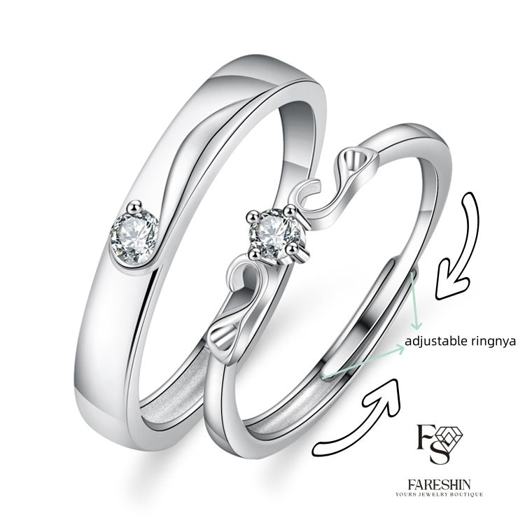 Fareshin Round Cut Classic - , D Color, Vvs1, Moissanite Ring - 0.5ct / 18K Gold Vermeil - additional product view | FARESHIN