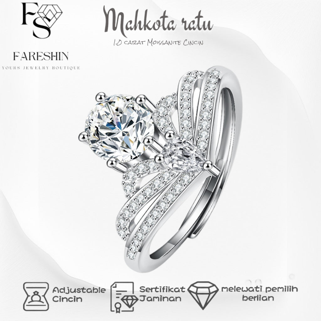 Round Cut Moissanite Classic Ring — 1.0ct, D-color, VVS1, 18K Gold Vermeil