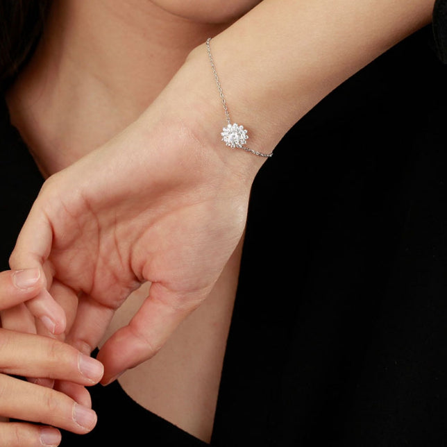 Round Cut Moissanite Classic Bracelet — 0.5ct, D-color, VVS1, 925 Sterling Silver