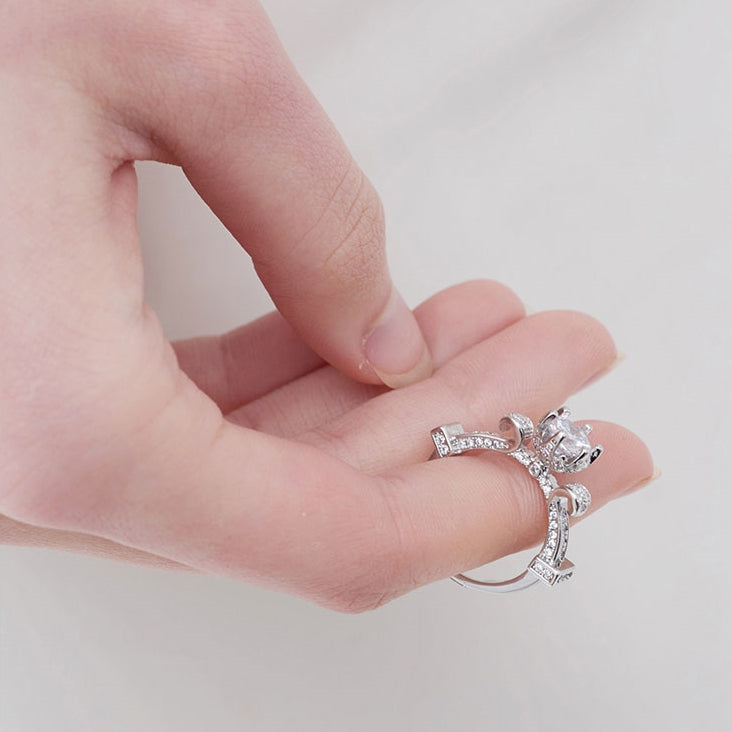 Round Cut Moissanite Sparkle Ring — 0.5ct, D-color, VVS1, 18K Gold Vermeil