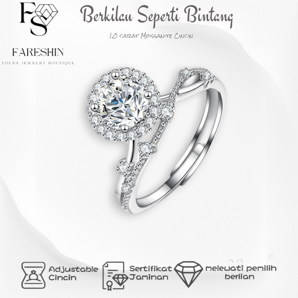 Round Cut Moissanite Classic Ring — 0.5ct, D-color, VVS1, 18K Gold Vermeil