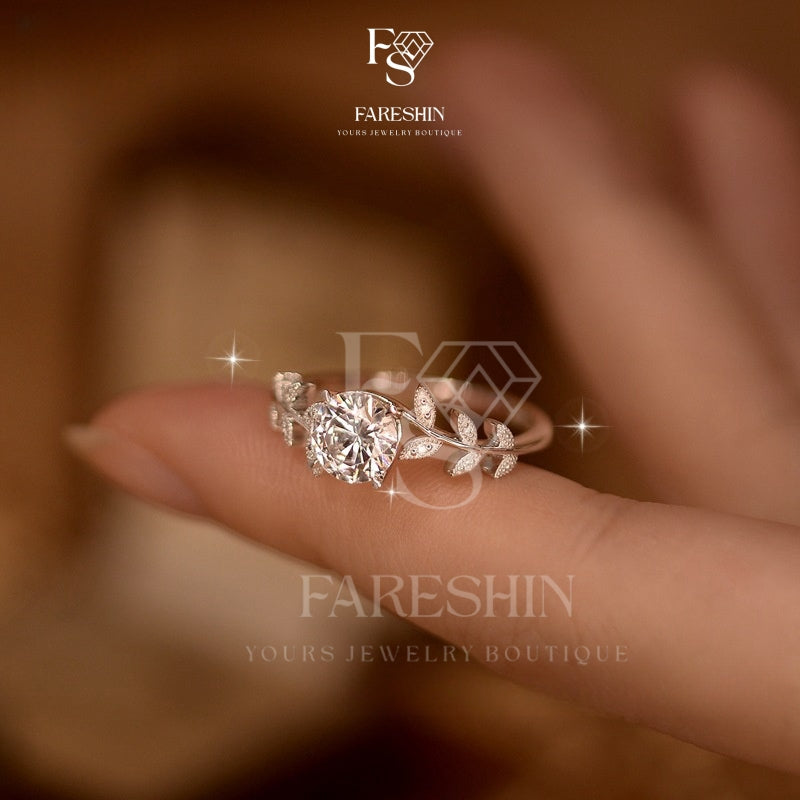 Round Cut Moissanite Classic Ring — 0.5ct, D-color, VVS1, 18K Gold Vermeil