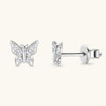 Round Cut Moissanite Butterfly Ring — 2ct, D-color, VVS1, 925 Sterling Silver