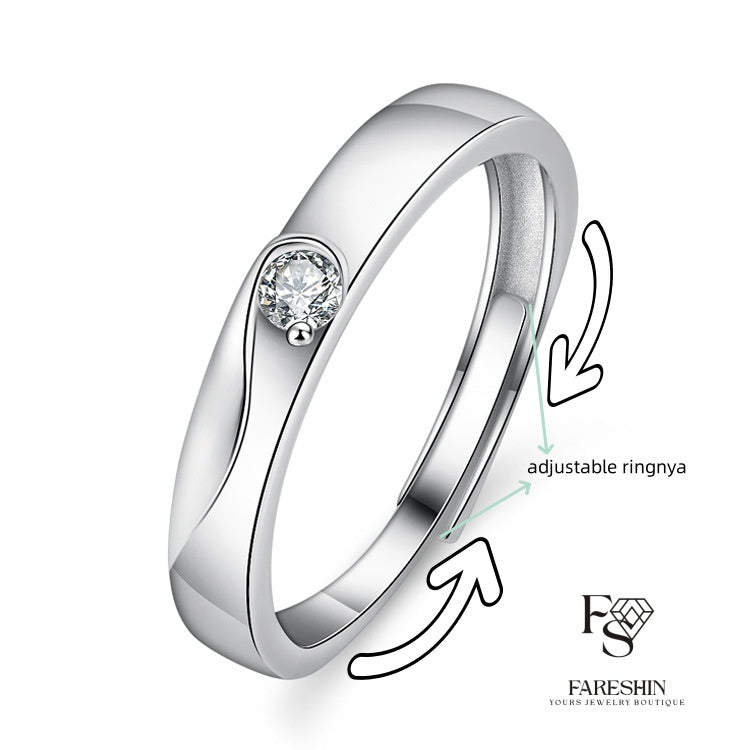 Round Cut Moissanite Sparkle Ring — 0.5ct, D-color, VVS1, 18K Gold Vermeil