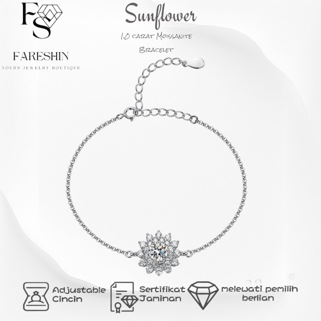 Round Cut Moissanite Classic Bracelet — 0.5ct, D-color, VVS1, 925 Sterling Silver