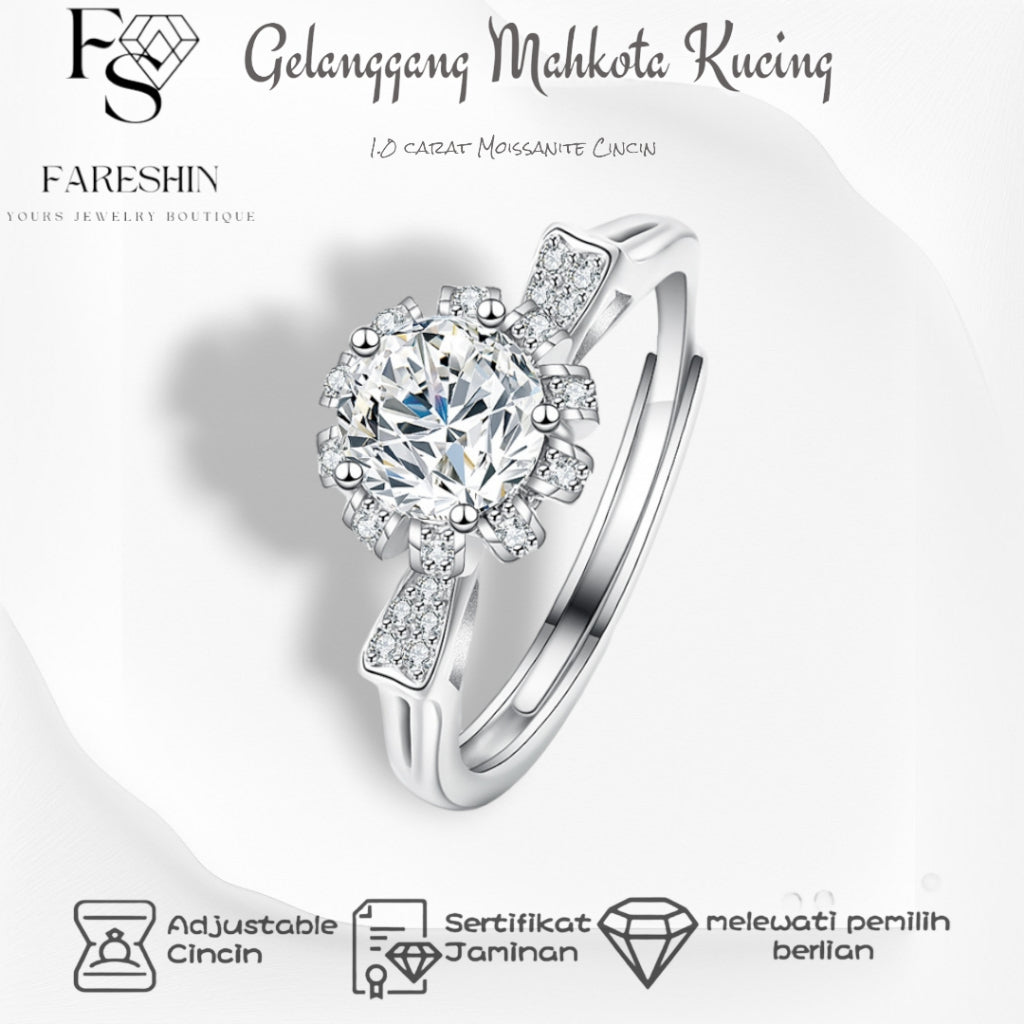 Round Cut Moissanite Classic Ring — 0.5ct, D-color, VVS1, 18K Gold Vermeil