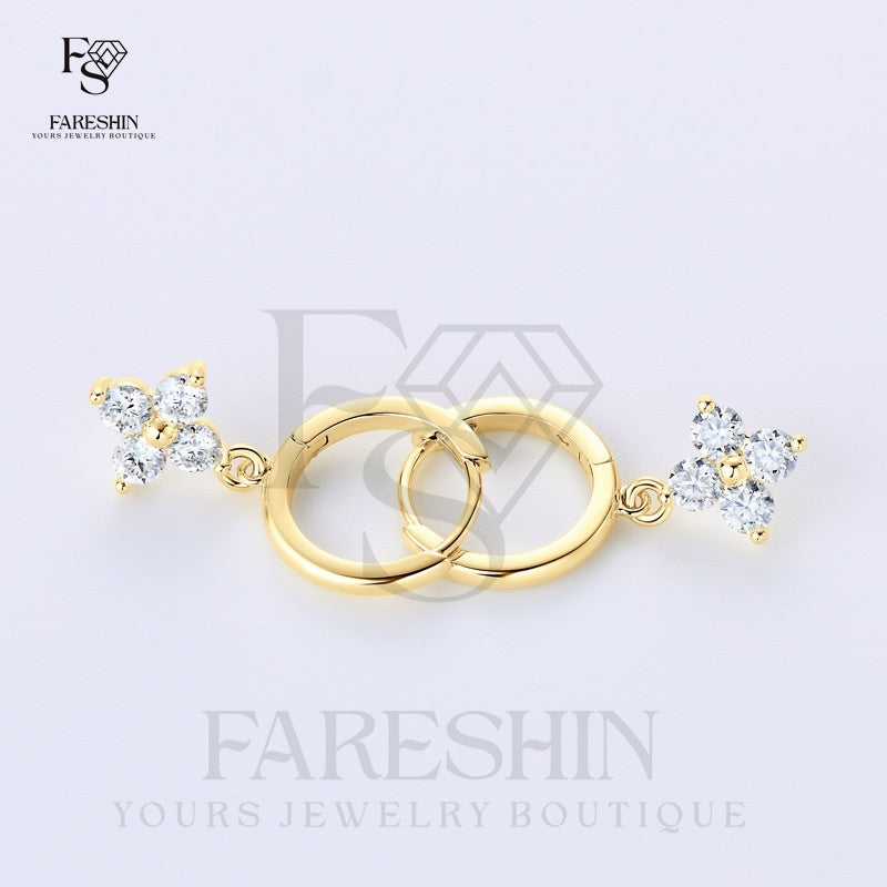 Round Cut Moissanite Star Ring — 2ct, D-color, VVS1, 925 Sterling Silver