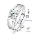 Round Cut Moissanite Heart Ring — 0.5ct, D-color, VVS1, 18K Gold Vermeil