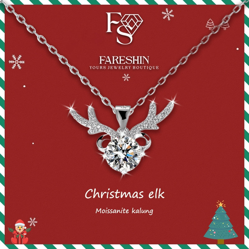 Round Cut Moissanite Classic Necklace — 0.5ct, D-color, VVS1, 925 Sterling Silver