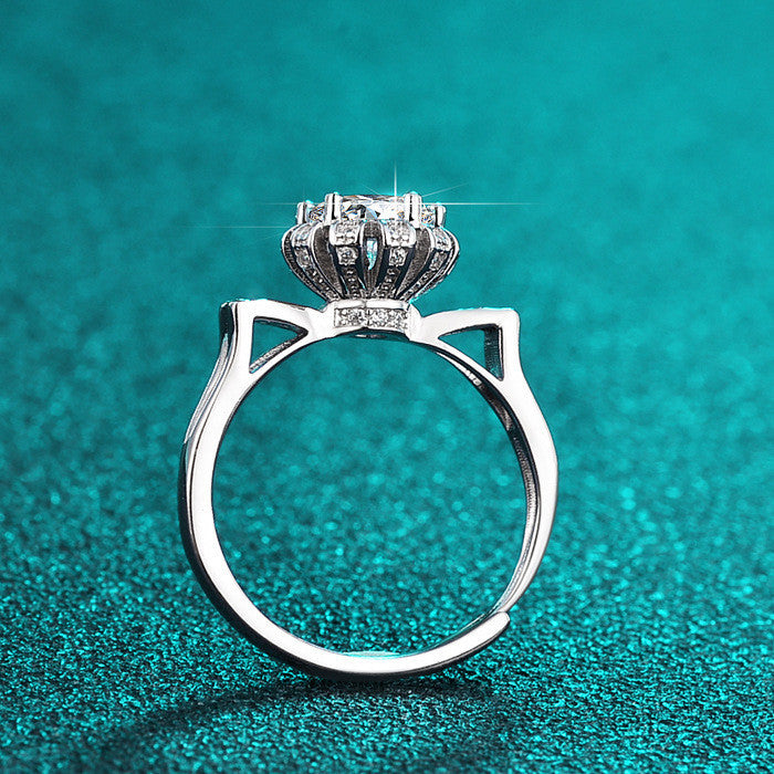 Round Cut Moissanite Classic Ring — 0.5ct, D-color, VVS1, 18K Gold Vermeil