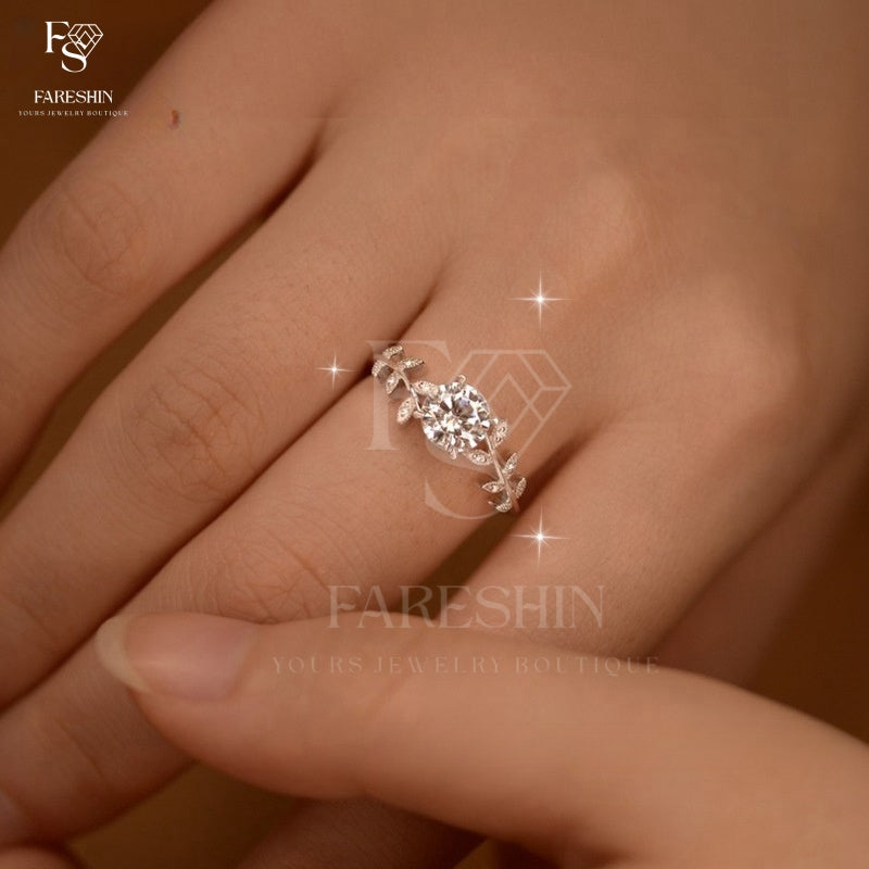 Round Cut Moissanite Classic Ring — 0.5ct, D-color, VVS1, 18K Gold Vermeil
