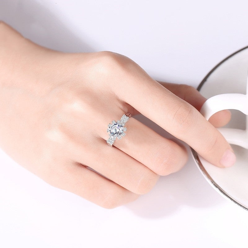 Round Cut Moissanite Classic Ring — 0.5ct, D-color, VVS1, 18K Gold Vermeil