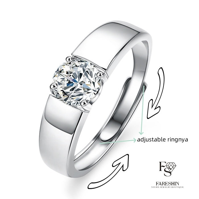 Round Cut Moissanite Classic Ring — 0.5ct, D-color, VVS1, 18K Gold Vermeil