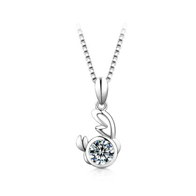 Round Cut Moissanite Classic Necklace — 0.5ct, D-color, VVS1, 925 Sterling Silver