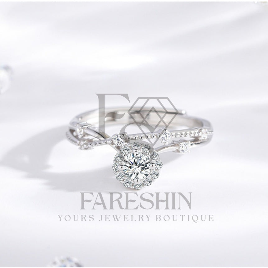 Round Cut Moissanite Classic Ring — 0.5ct, D-color, VVS1, 18K Gold Vermeil