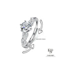 Round Cut Moissanite Classic Ring — 1.0ct, D-color, VVS1, 18K Gold Vermeil