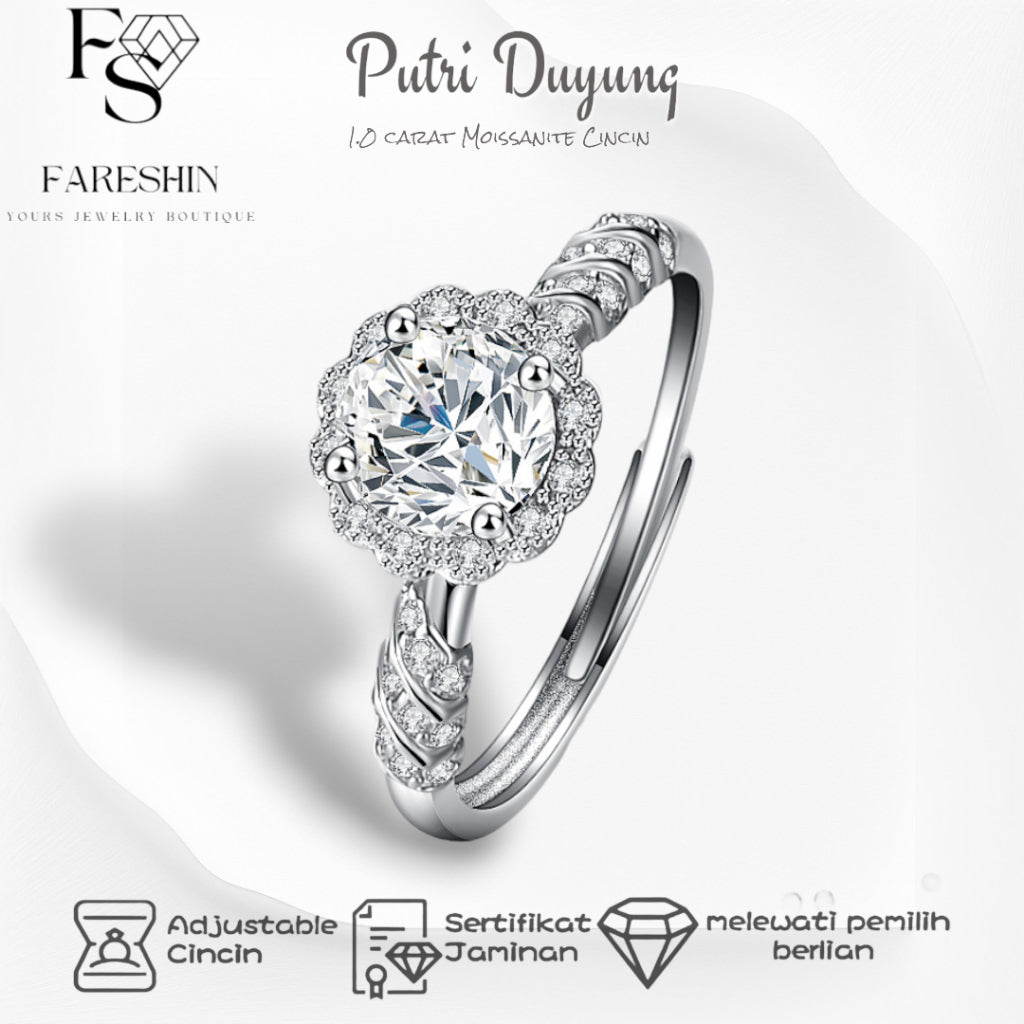 Round Cut Moissanite Classic Ring — 0.5ct, D-color, VVS1, 18K Gold Vermeil