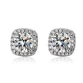 Round Cut Moissanite Square Ring — 0.5ct, D-color, VVS1, 925 Sterling Silver