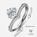 Round Cut Moissanite Classic Ring — 0.5ct, D-color, VVS1, 18K Gold Vermeil