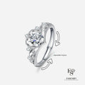 Round Cut Moissanite Princess Ring — 0.5ct, D-color, VVS1, 18K Gold Vermeil