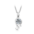 Round Cut Moissanite Classic Necklace — 0.5ct, D-color, VVS1, 925 Sterling Silver