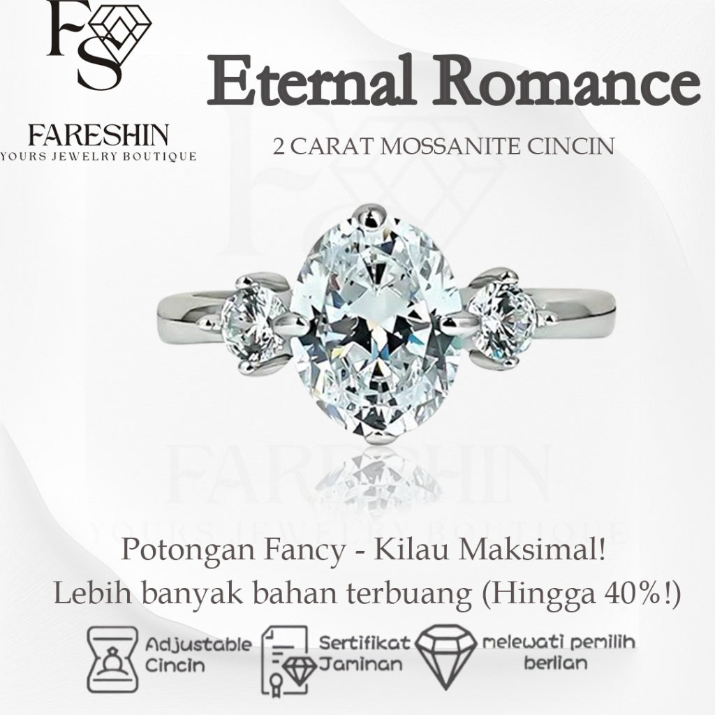 Round Cut Moissanite Classic Ring — 2.0ct, D-color, VVS1, 18K Gold Vermeil