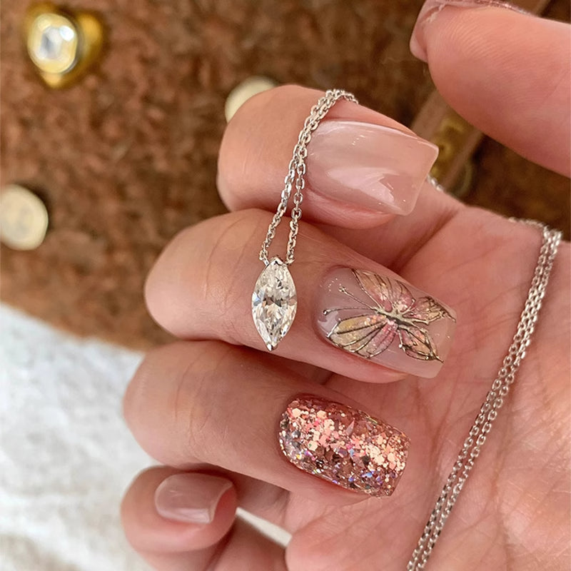 Round Cut Moissanite Classic Necklace — 0.5ct, D-color, VVS1, 925 Sterling Silver