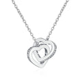 Round Cut Moissanite Heart Necklace — 0.5ct, D-color, VVS1, 925 Sterling Silver