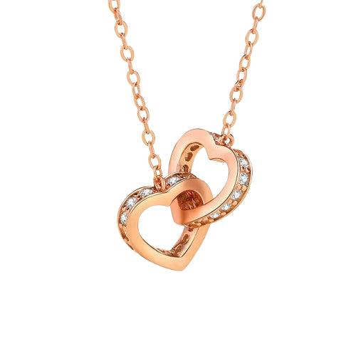 Round Cut Moissanite Heart Necklace — 0.5ct, D-color, VVS1, 925 Sterling Silver